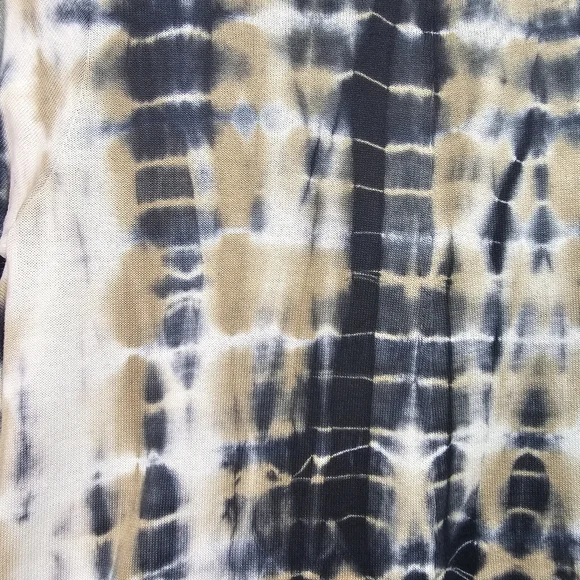 Soft Surrounding Women's Tan Black Tie Dye Fringe Drape Cardigan Size Medium. - Picture 10 of 10